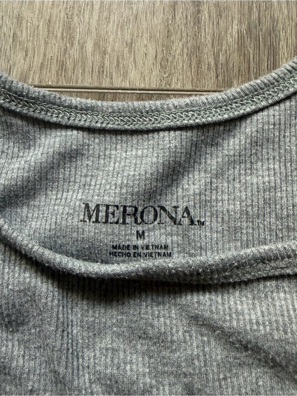 Merona Ribbed Gray Tank Top - Picture 2 of 4